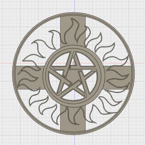 SUPERNATURAL COOKIE CUTTER 3D Print Model