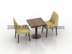 Cafe Chair Table Set 3D Collection