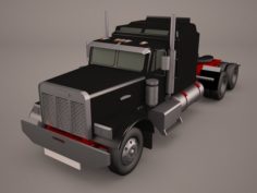 Kenworth W900 With Trailer 3D Model