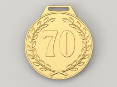 70 years anniversary medal 3D Model