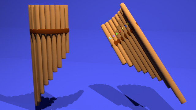 Pan Flute 3D Model