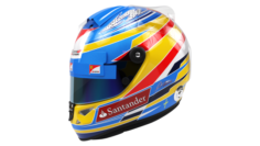 Fernando Alonso 2012 style Racing helmet 3D Model