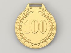 100 years anniversary medal 3D Model