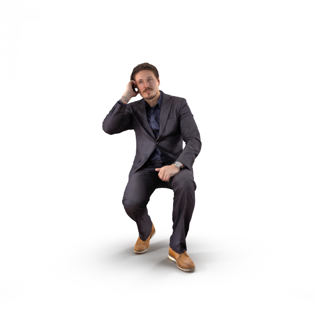 Business Man Talking On The Phone 3D Model