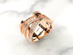 Womens diamond ring 3D 3D Model