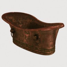 Old copper bath 3D Model