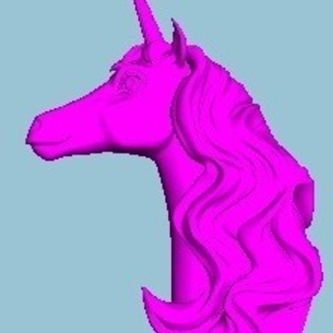 unicorn wall head 3D Print Model