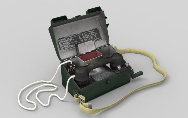 Army Field Telephone 3D Model