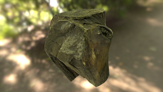 Old tree stump low poly 3D Model