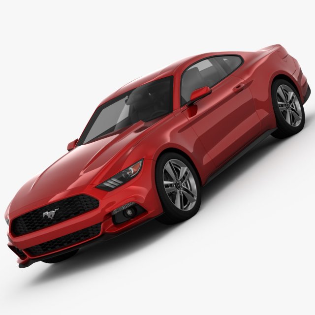 Ford Mustang 2015 detailed interior 3D Model