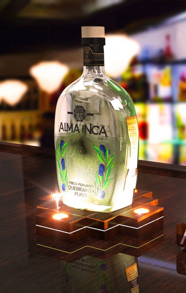 Illuminated base for bottle 3D Model