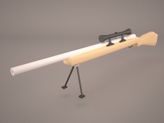 Sniper Rifle CheyTac Intervention M200 3D Model