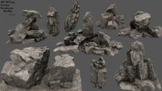 Desert rocks 3D Model
