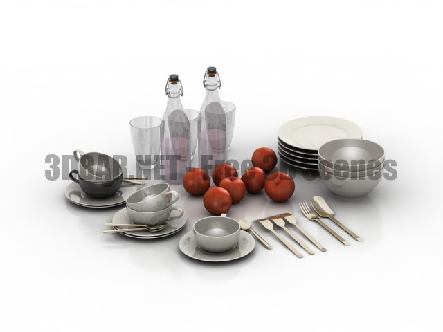 Tableware decor set 3D Collection