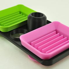 Interchangeable Shower Soap Dish System 3D Print Model