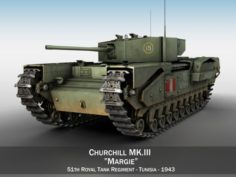 Churchill MK III – Margie 3D Model