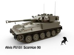 Alvis FV101 Scorpion 90 3D Model