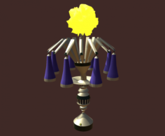 Magic Home Lamp – Fire Flower 3D Model