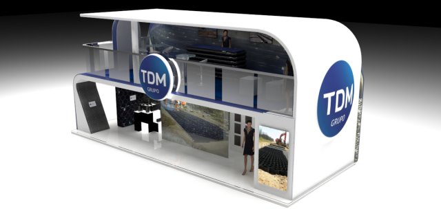 Exhibition stand of 2 levels 3D Model