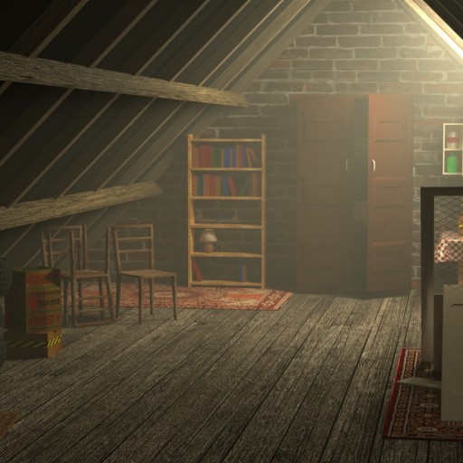 Old but tidy attic						 Free 3D Model