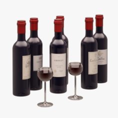 Wine Bottles 3D Model