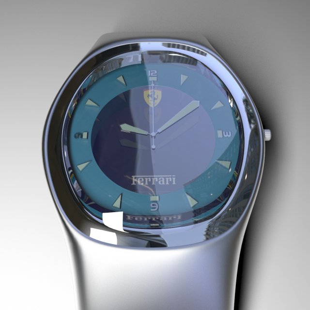 Metal wrist watch 3D Model