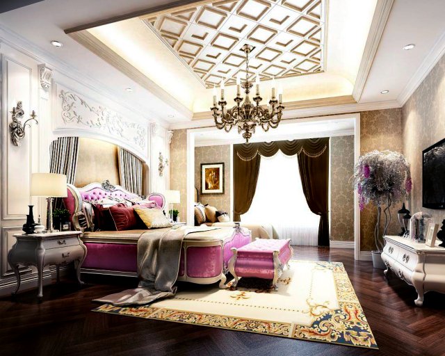 Beautifully stylish and luxurious bedrooms 131 3D Model