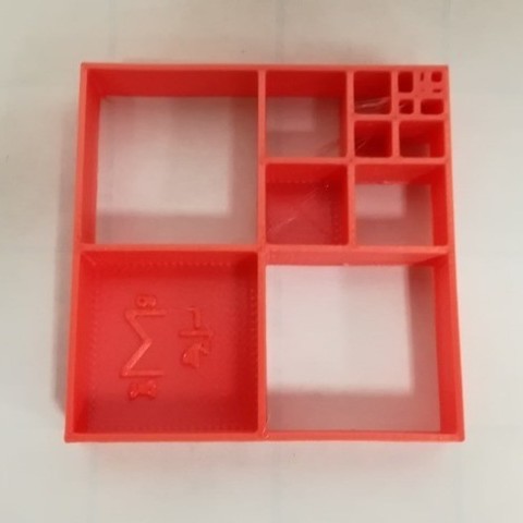 Math Model, Series Model for Third of Square or Triangle 3D Print Model