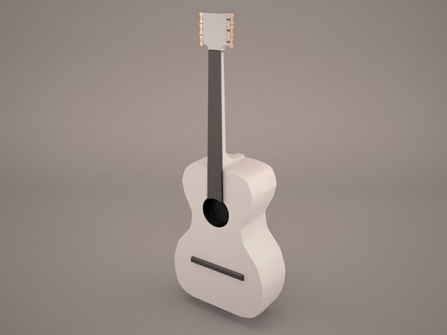 Acoustic Guitar 3D Model