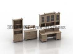 Country table shelves 3D Collection