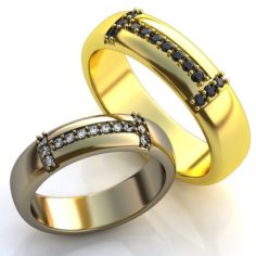 Wedding rings-SET 13 3D Model