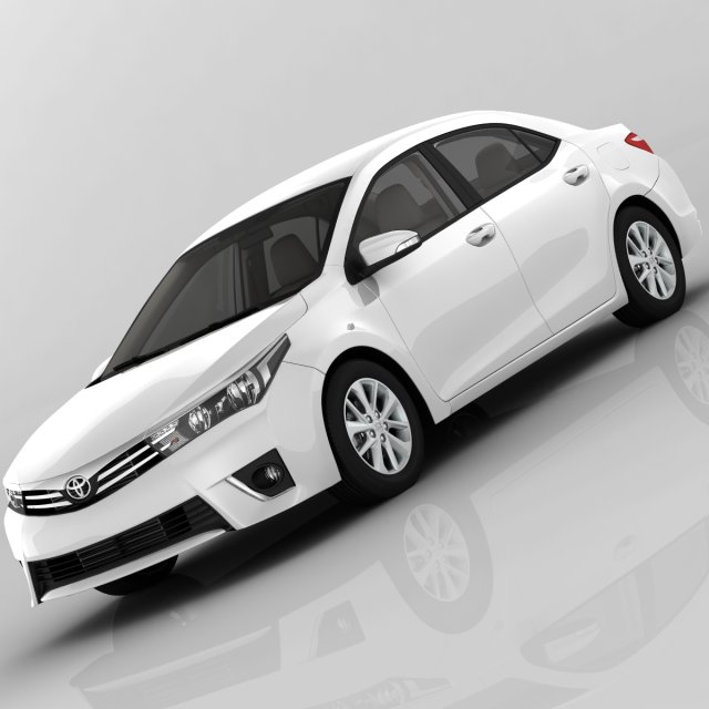 Toyota Corolla E170 Active 2014 detailed interior 3D Model