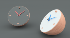 Contemporary Desk Clock 3D Model