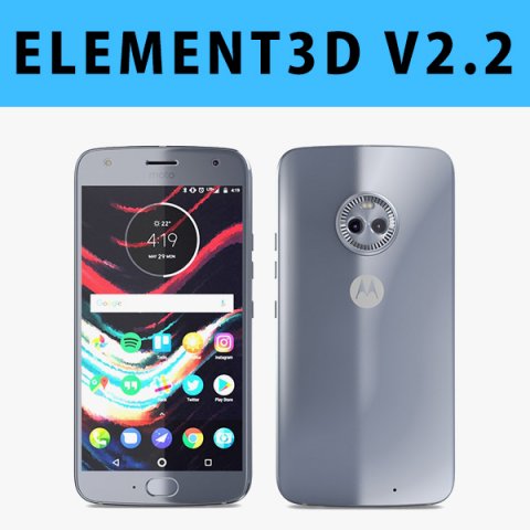 E3D – Motorola Moto X4 Sterling Blue 3D 3D Model