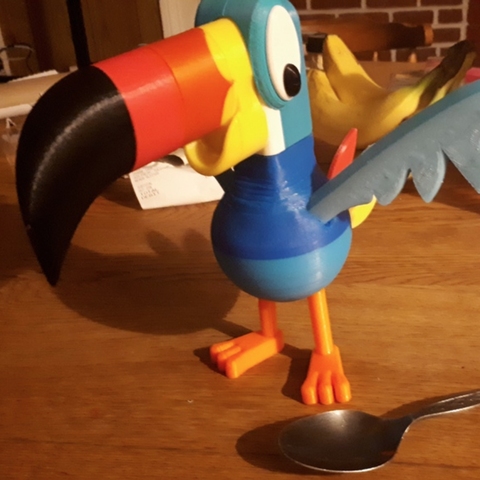 Rainbow Toucan 3D Print Model