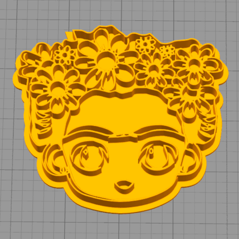 Cookie Cutter Frida Kahlo 3D Print Model