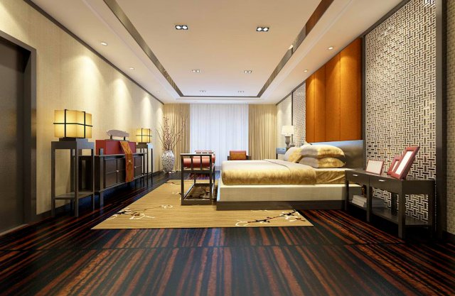 Beautifully stylish and luxurious bedrooms 138 3D Model