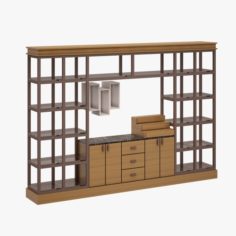 Cabinet Set 01 Cafe 3D Model