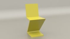 ZigZag Chair by Gerrit Thomas Rietveld 3D Model
