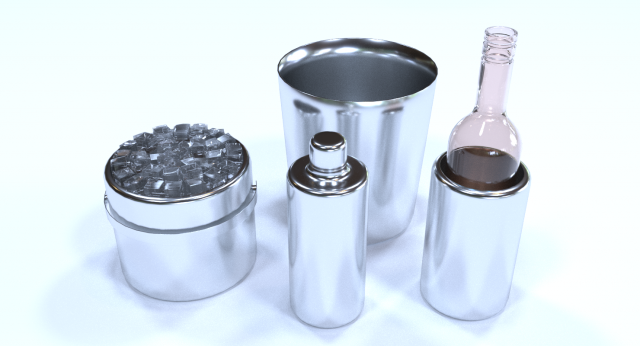 Duke Stainless Steel Cocktail 3D Model