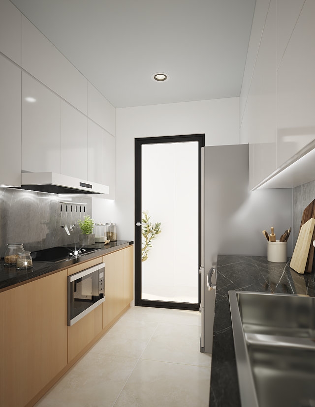 Apartment kitchenroom 3D Model