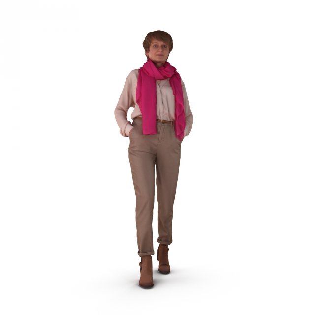 City Woman Walking 3D Model