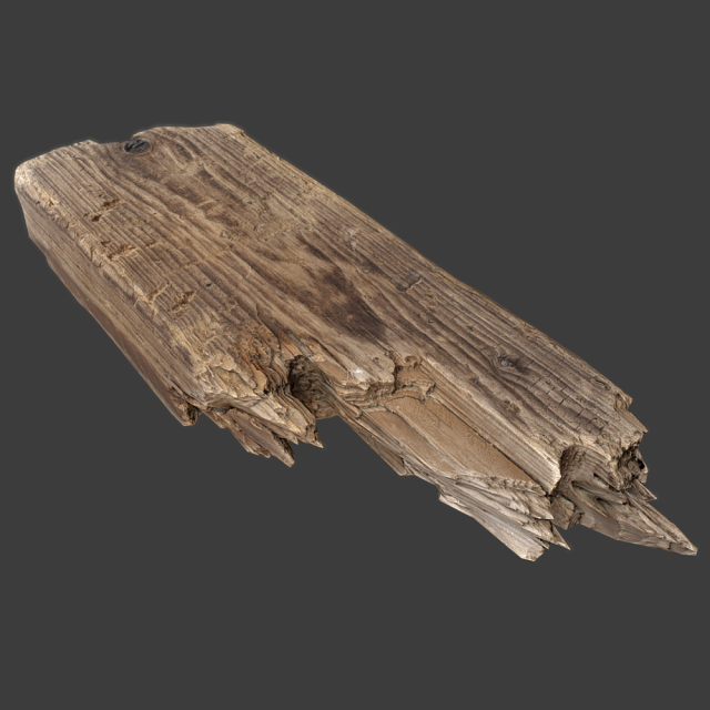 Wood Plank Debris 3D Model