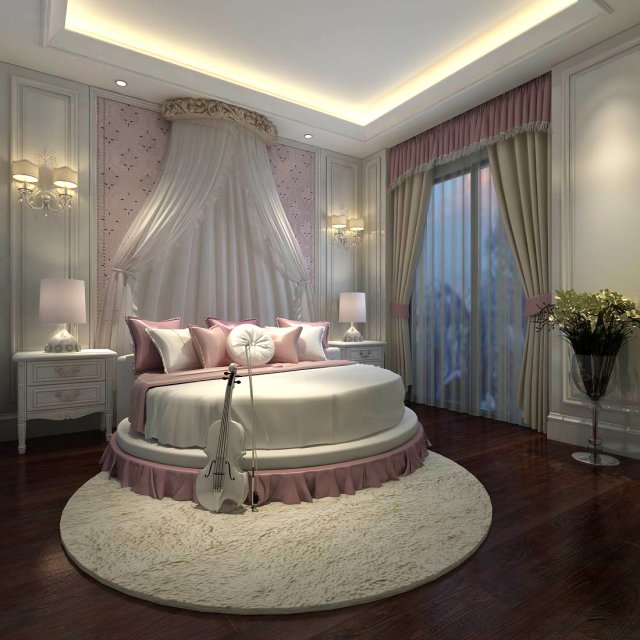 Bedroom – European style -9429 3D Model