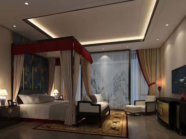 Bedroom – Chinese style -9405 3D Model