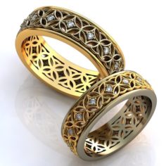 Wedding rings-SET 5 3D Model