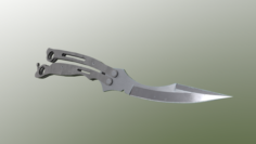 Spyderco Szabofly knife low poly 3D Model