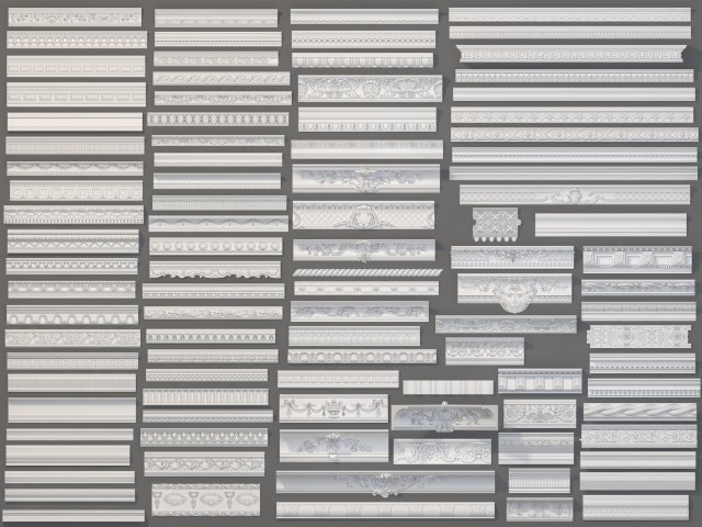 Cornice Collection -1 – 99 pieces 3D Model