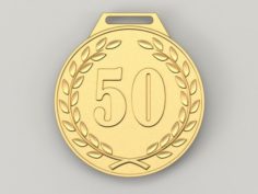 50 years anniversary medal 3D Model