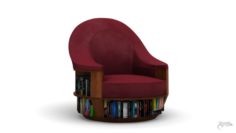 Armchair Bookcase 3D Model